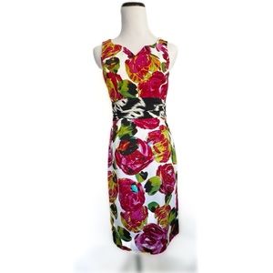 Floral Taylor Silk and Cotton Dress - 2
